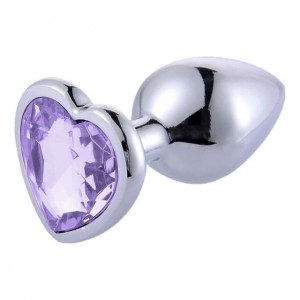 AFTERDARK JOYA ANAL CORAZON METALICA LILA S