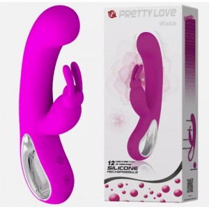 PRETTY LOVE WEBB VIBRADOR CONEJITO NEGRO-PURPURA