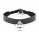 LATETOBED FETISH ADDICT Collar con cascabel plateado