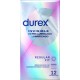 DUREX 12 uds. INVISIBLE. Extra fino y extra lubricado.