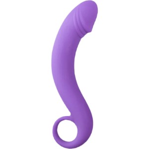 EASYTOYS CURVED DONG ANAL DILDO WITH GRIP RING 